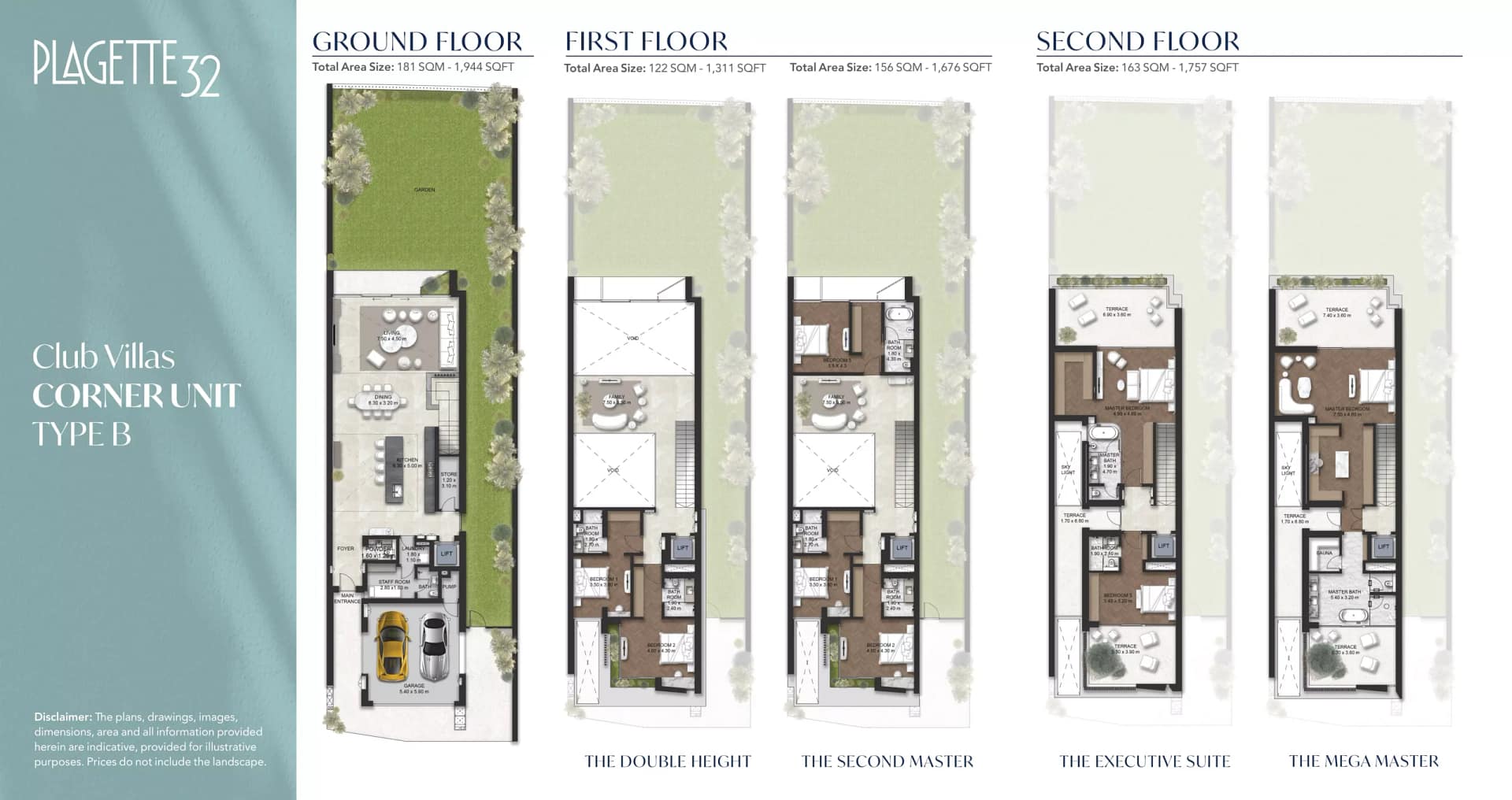 Club Villas_Plagette 32_Floorplans 2-3