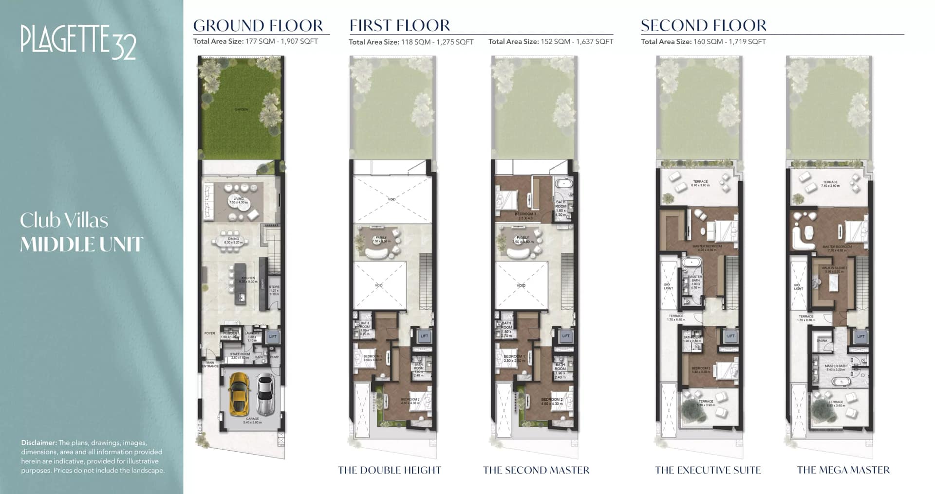 Club Villas_Plagette 32_Floorplans 2-4